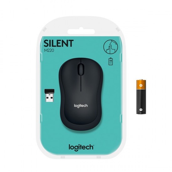 Logitech M220 Kablosuz Sessiz Optic Gri / Siyah Mouse 910-004878