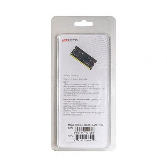 Hikvision 16gb Ddr4 3200mhz Notebook Rami S1 Hked4162cab1g4zb1